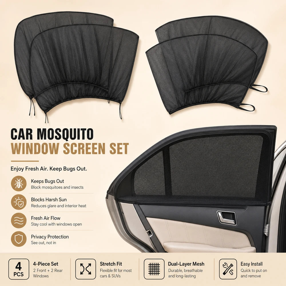 Universal Car Window Mosquito Net Sunshade