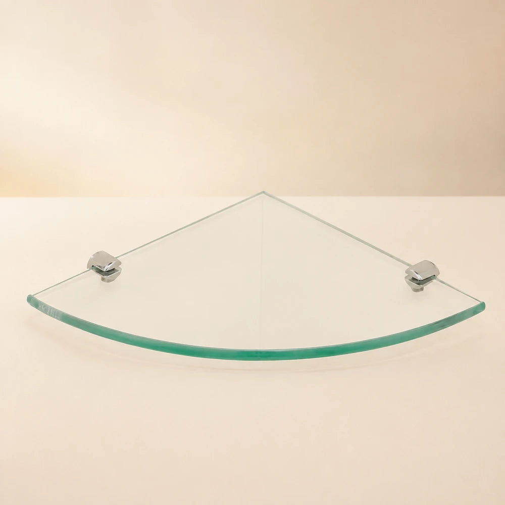 Glass Corner Shelf Wall Organizer