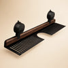 Walnut Suction Cup Bathroom Shelf