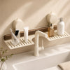 Walnut Suction Cup Bathroom Shelf