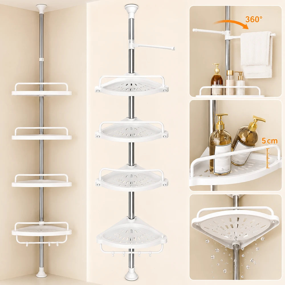 Adjustable Telescopic Corner Shower Shelf