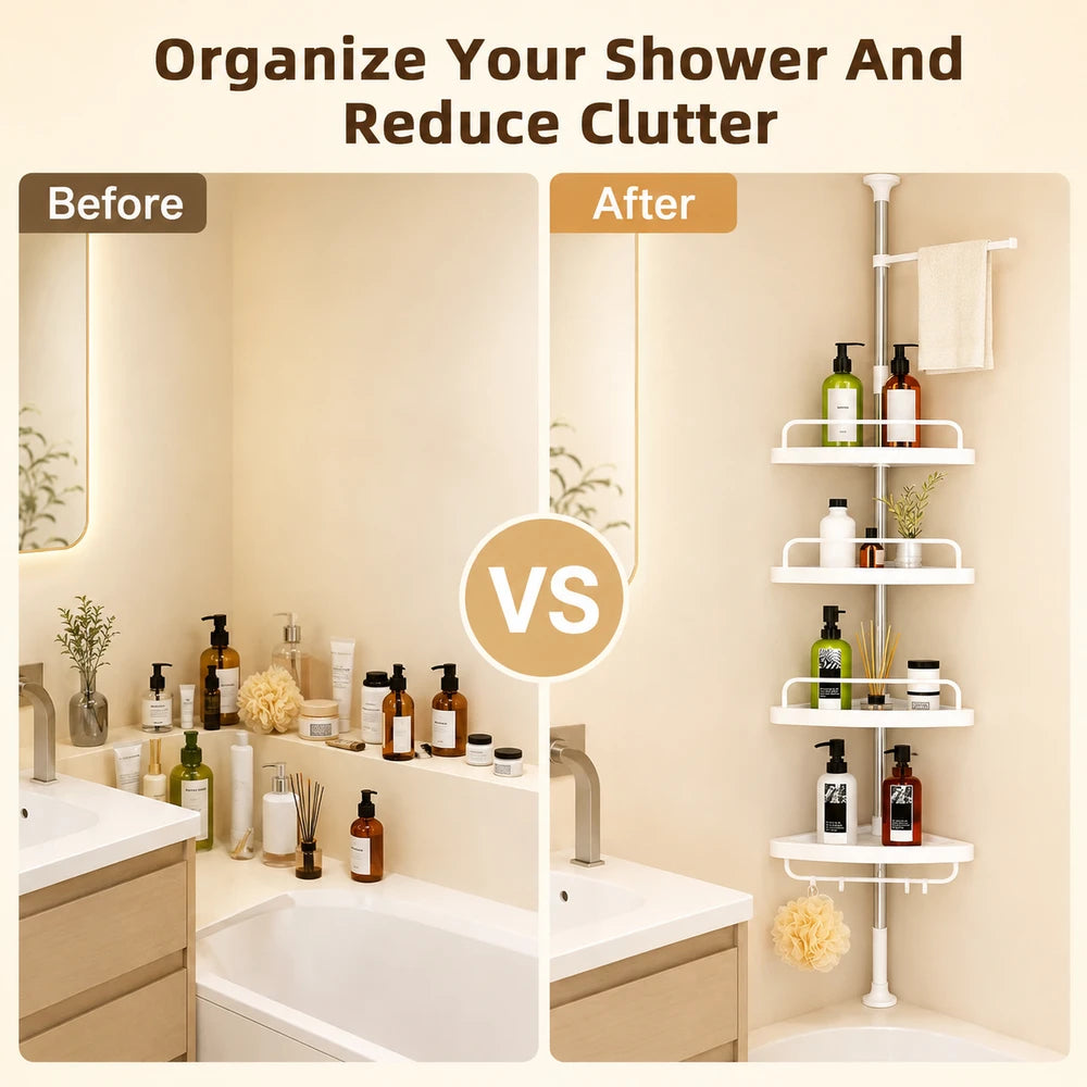 Adjustable Telescopic Corner Shower Shelf