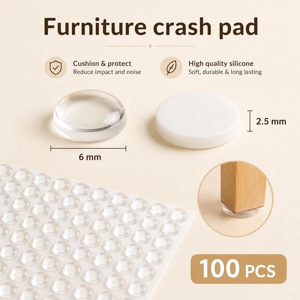 Transparent Silicone Cabinet Door Stopper Pads