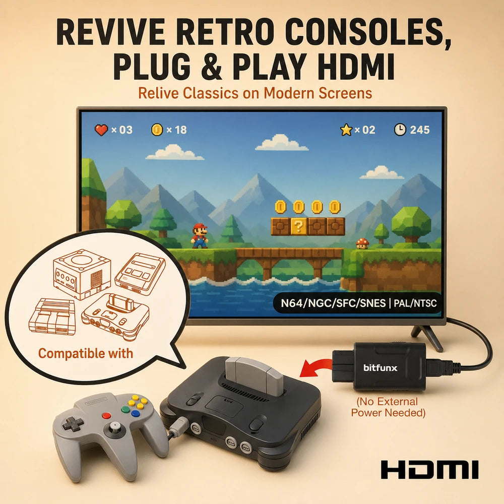 Bitfunx Mini Retro HDMI Adapter