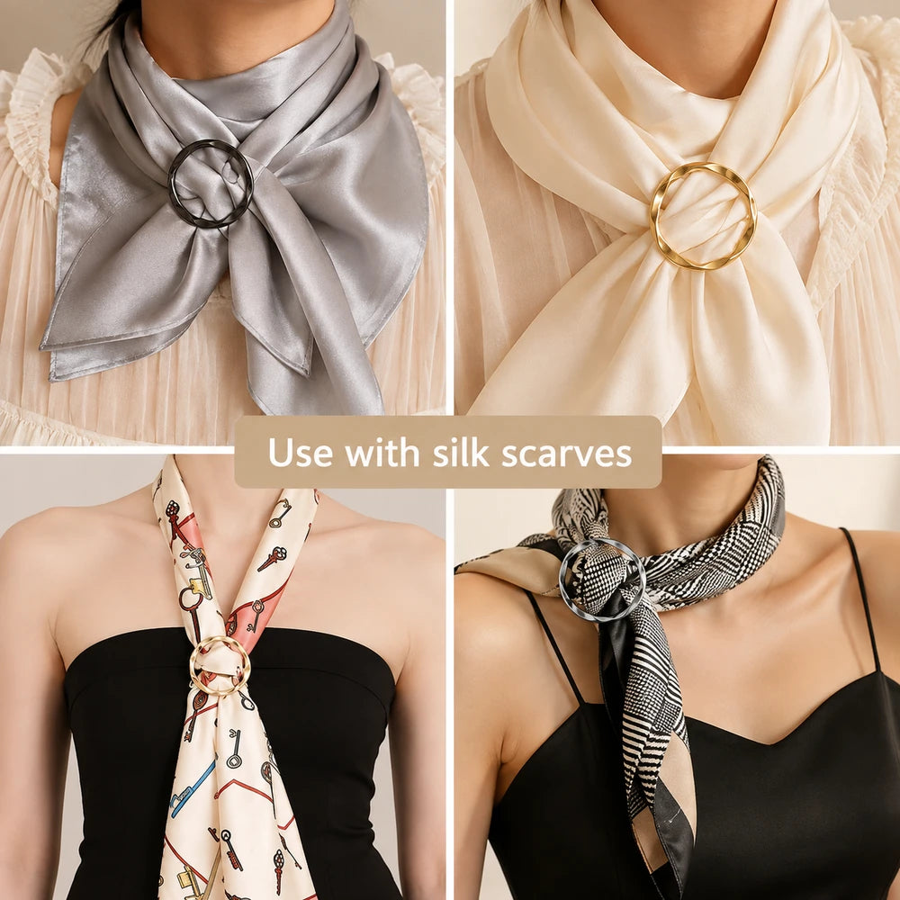 Multipurpose Shirt Ring Belt Scarf Buckle Set