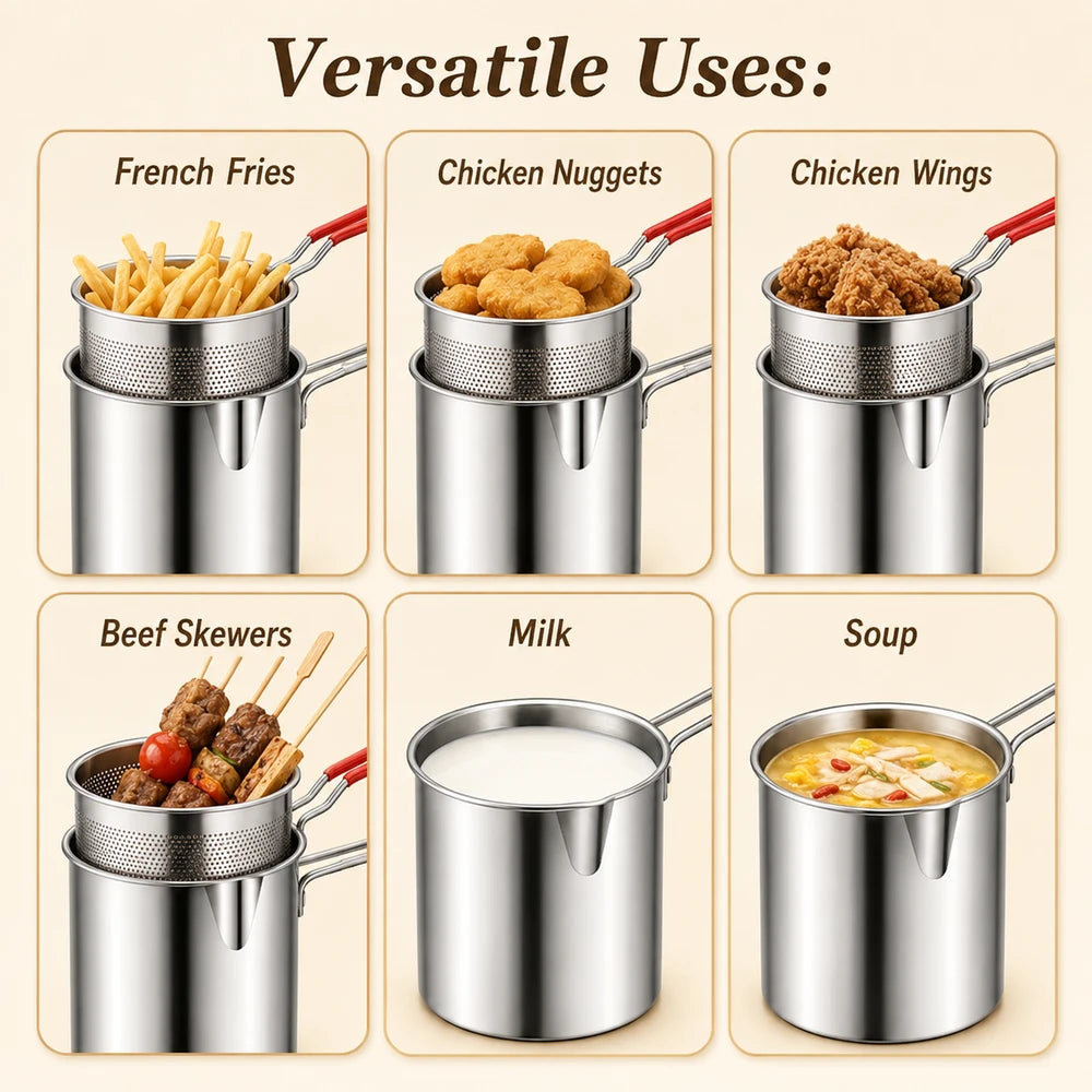 Stainless Steel Deep Frying Pot