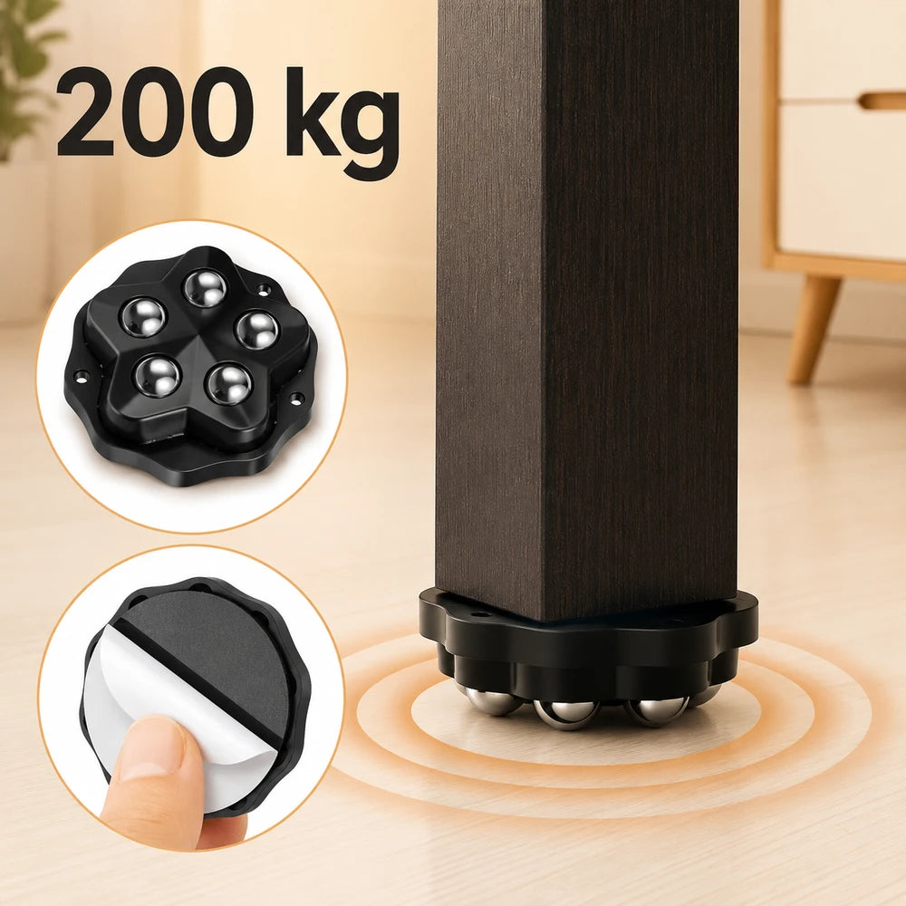 Brake-operated Self Adhesive Caster
