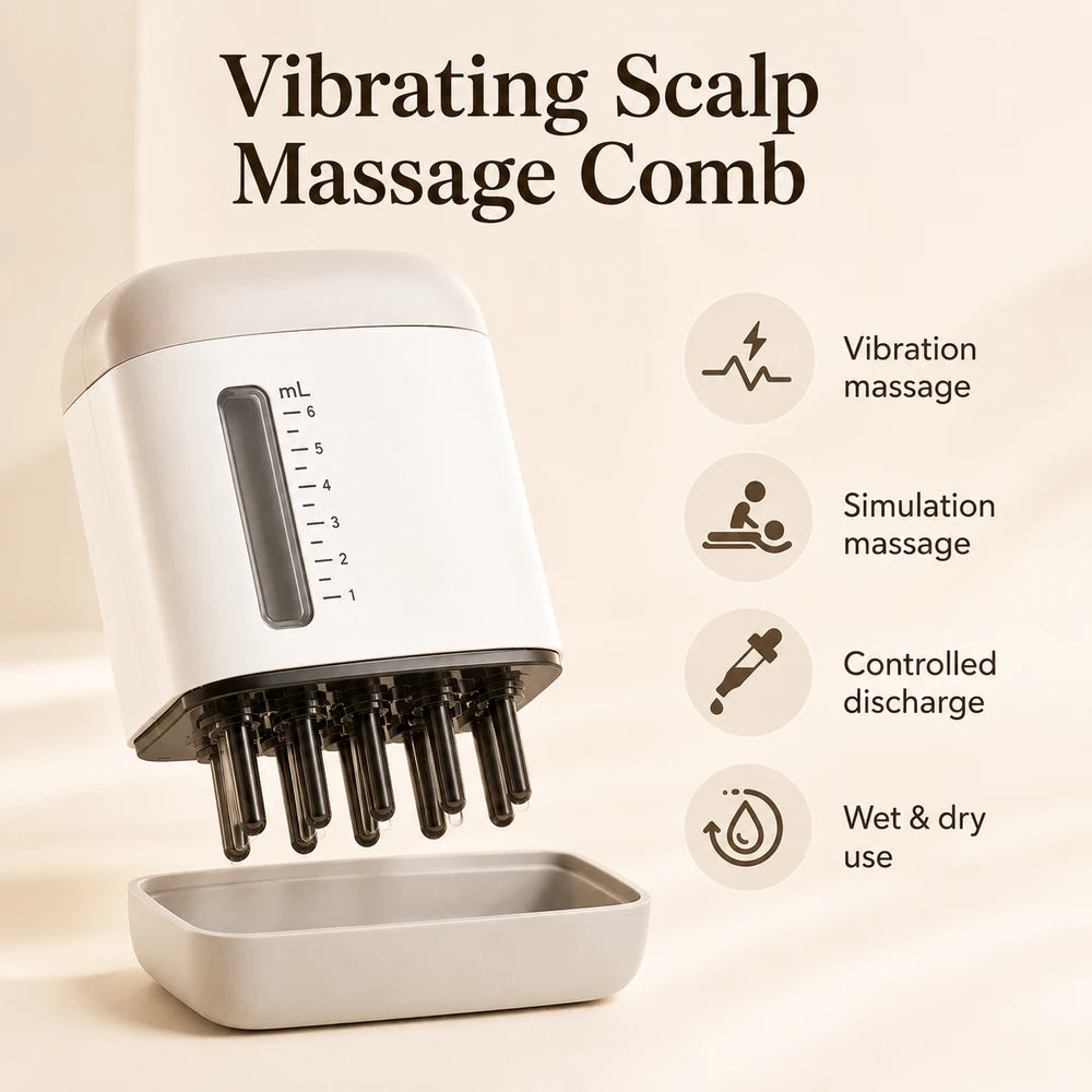 Rechargeable Scalp Serum Applicator Comb