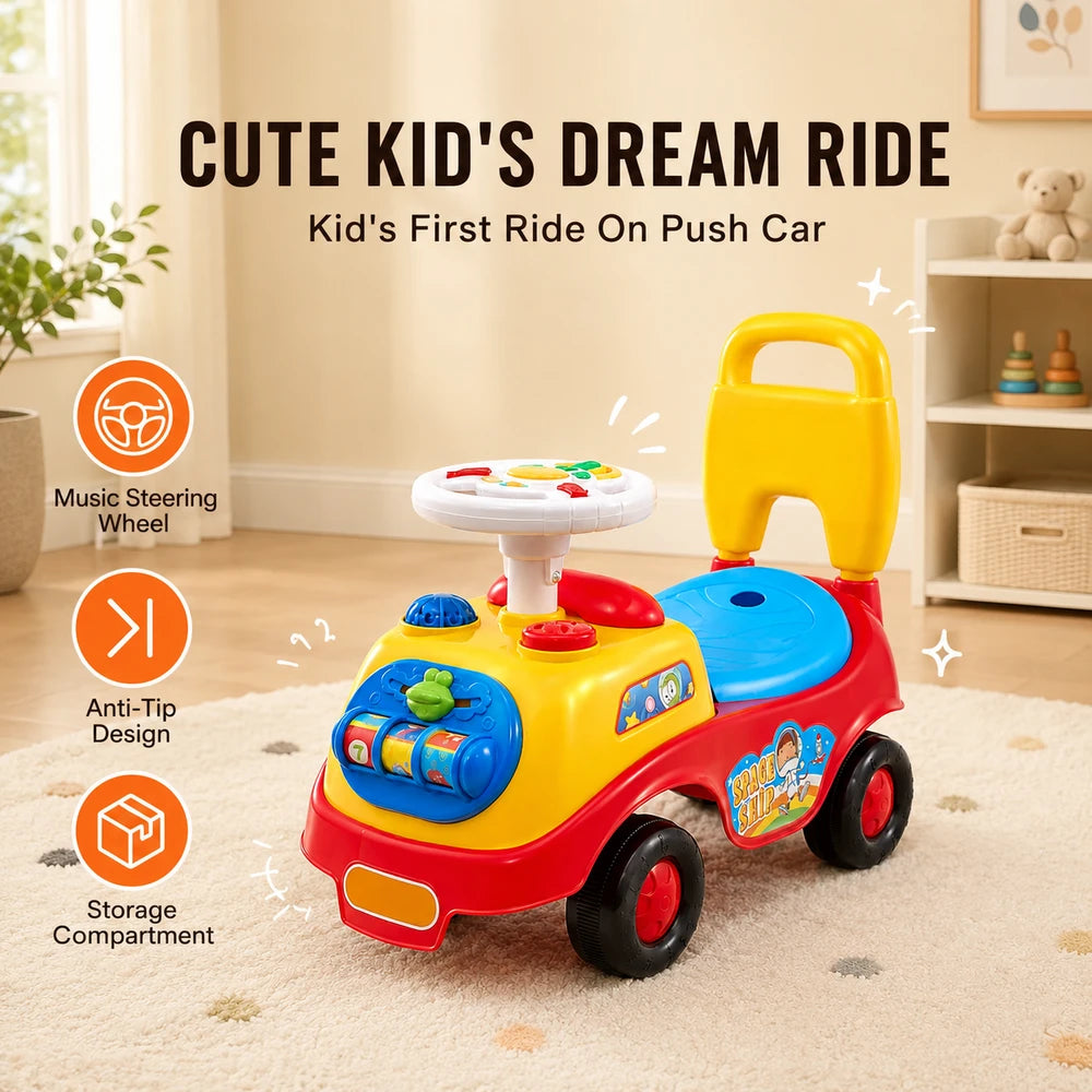 SucceBuy Toddler Ride On Push Car