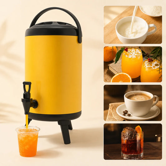 Yellow Insulated Beverage Dispenser
