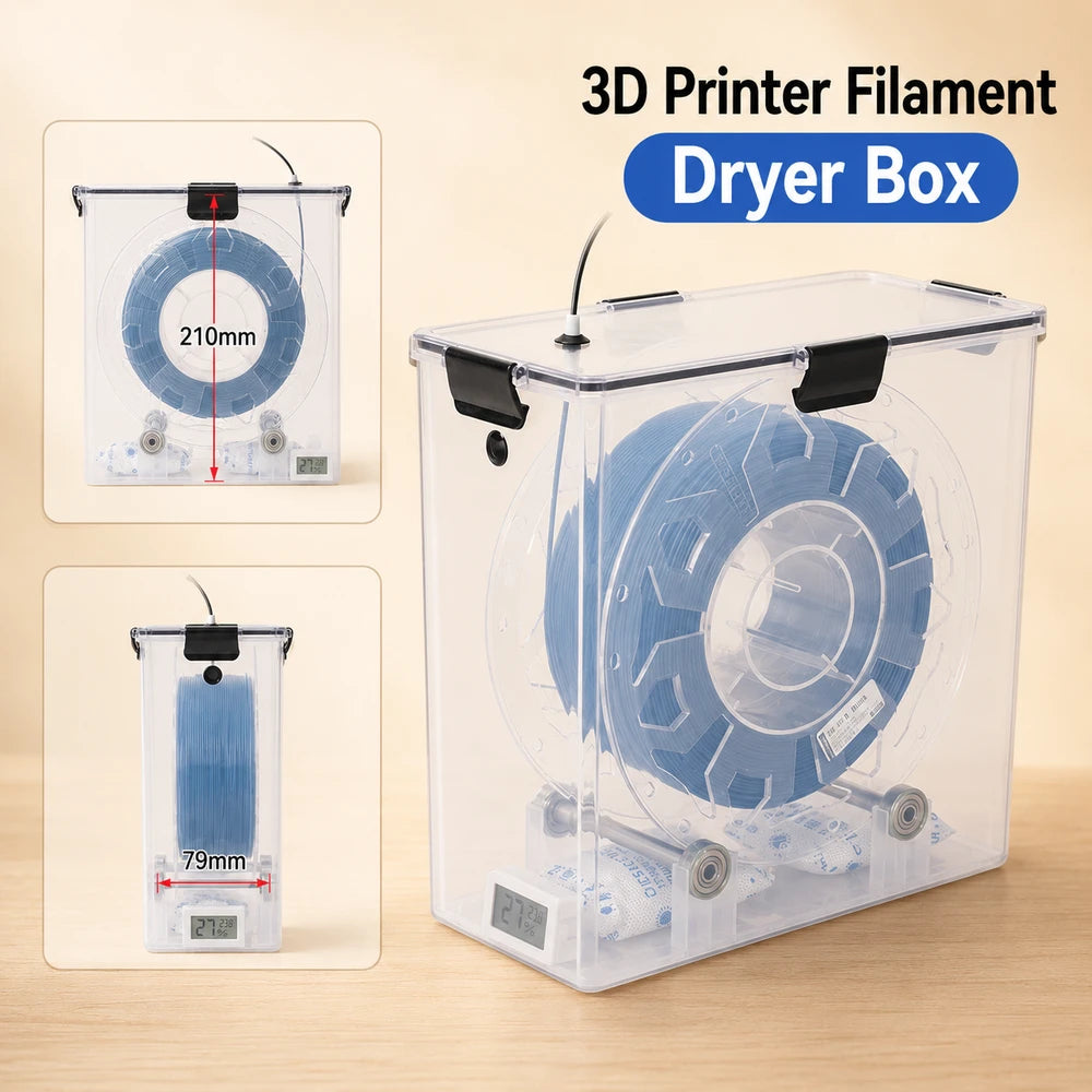 Airtight 3D Printer Filament Dryer Box