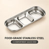 Stainless Steel 3-Compartment Dip Tray