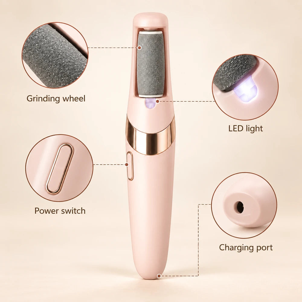 Pink Electric Foot Callus Remover