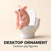 Pink Pig Toilet Figurine