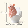 Pink Pig Toilet Figurine