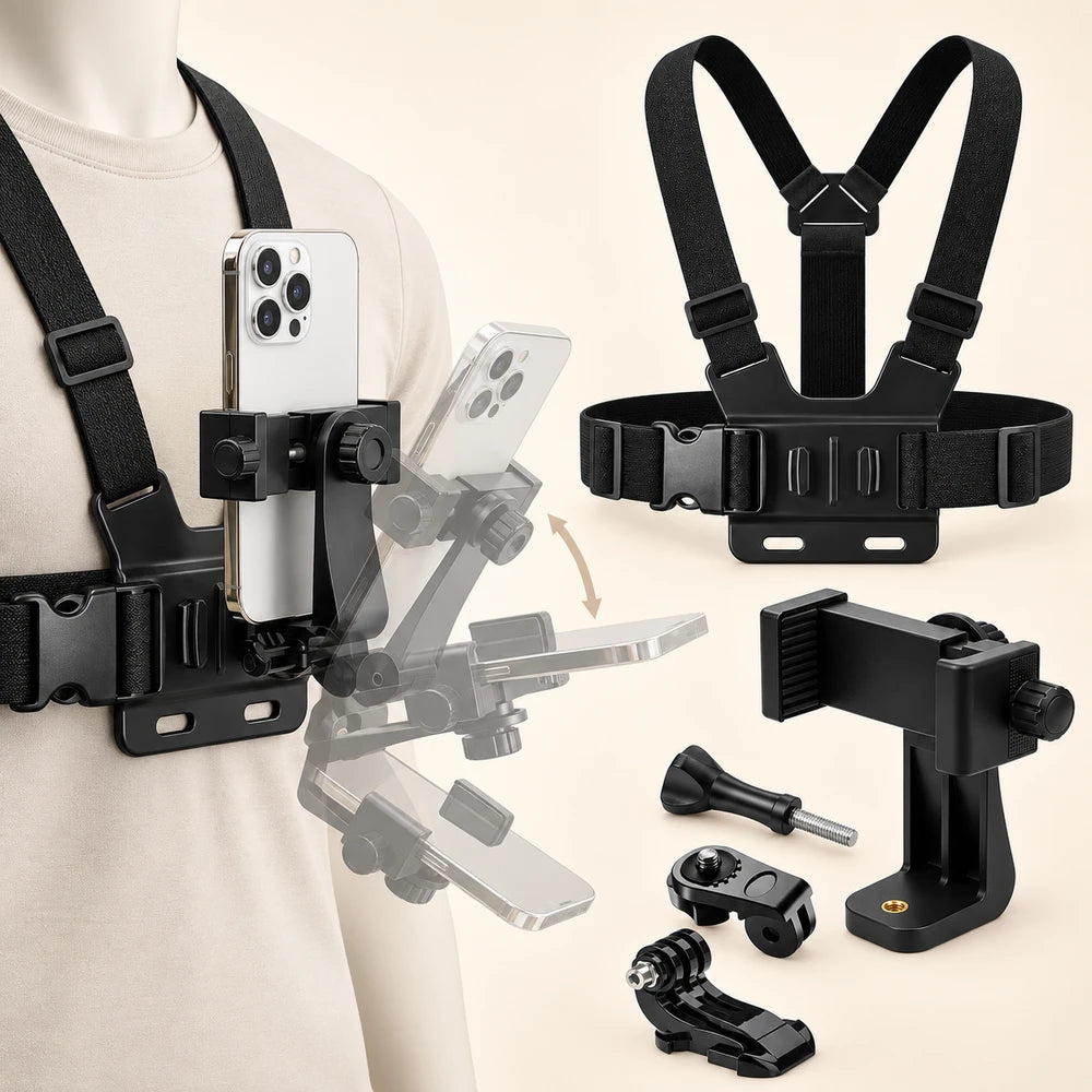 Adjustable Phone Chest Strap Holder
