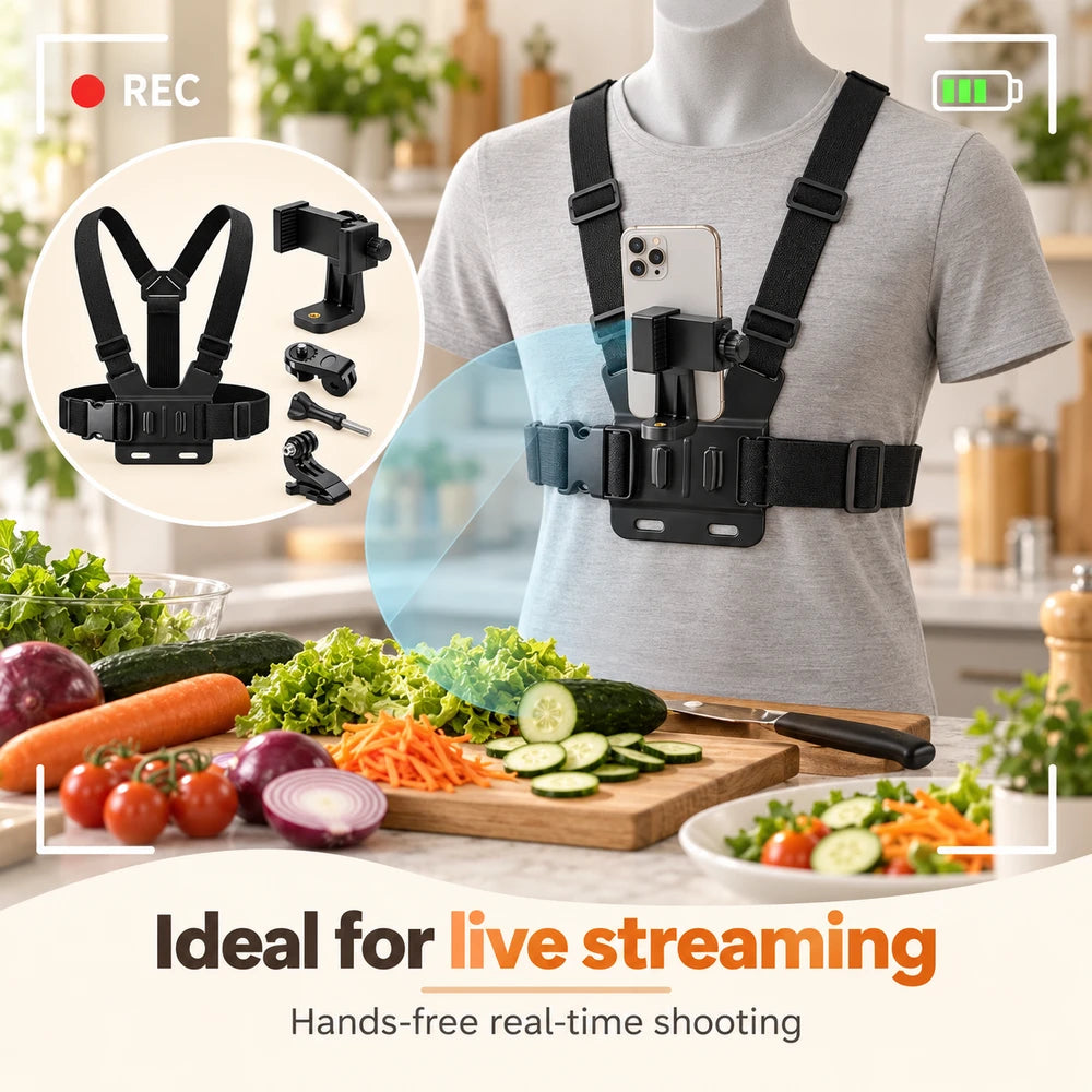 Adjustable Phone Chest Strap Holder