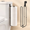 Self-Adhesive Black Iron Toilet Paper Holder