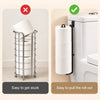 Self-Adhesive Black Iron Toilet Paper Holder