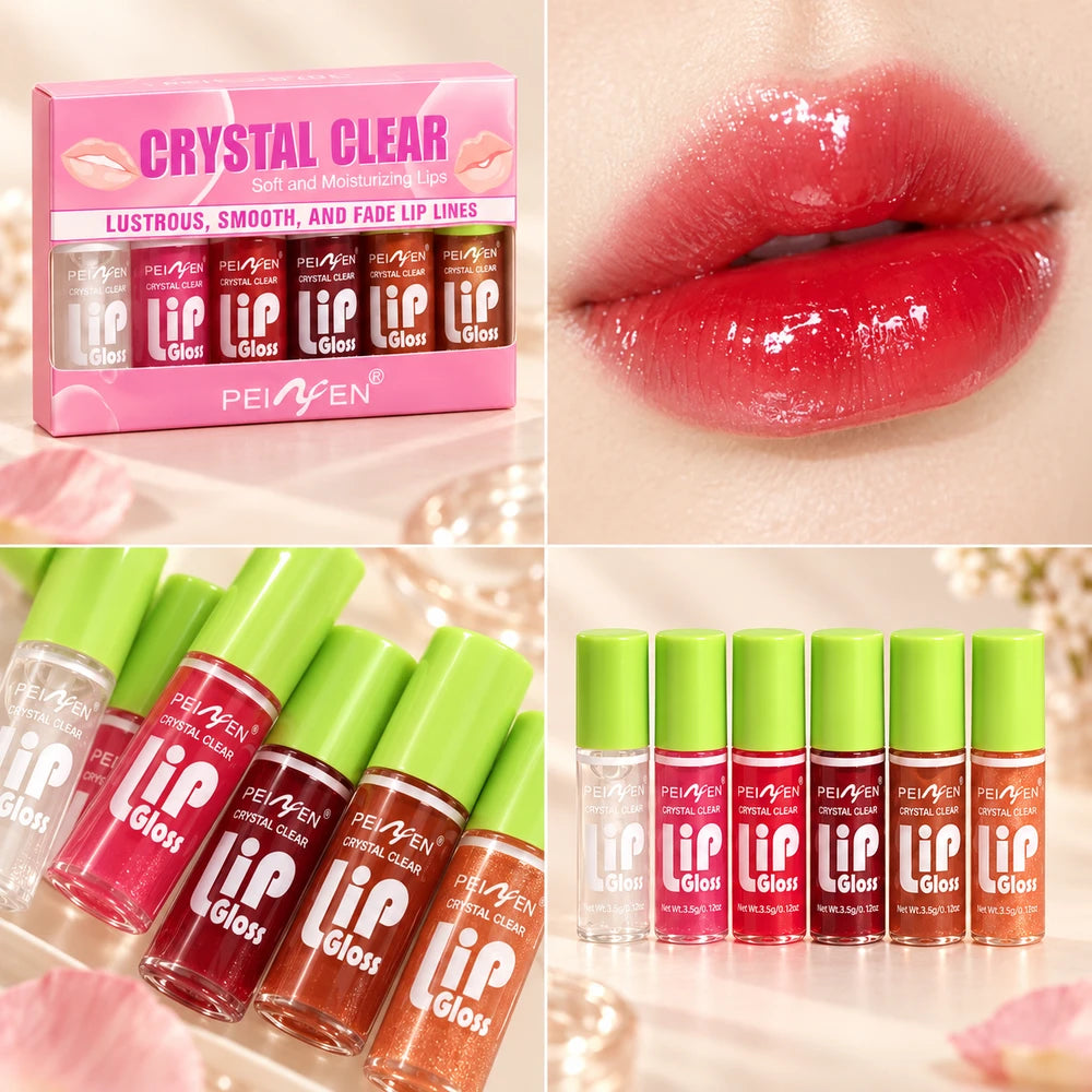 Glass Mirror Lip Gloss Set