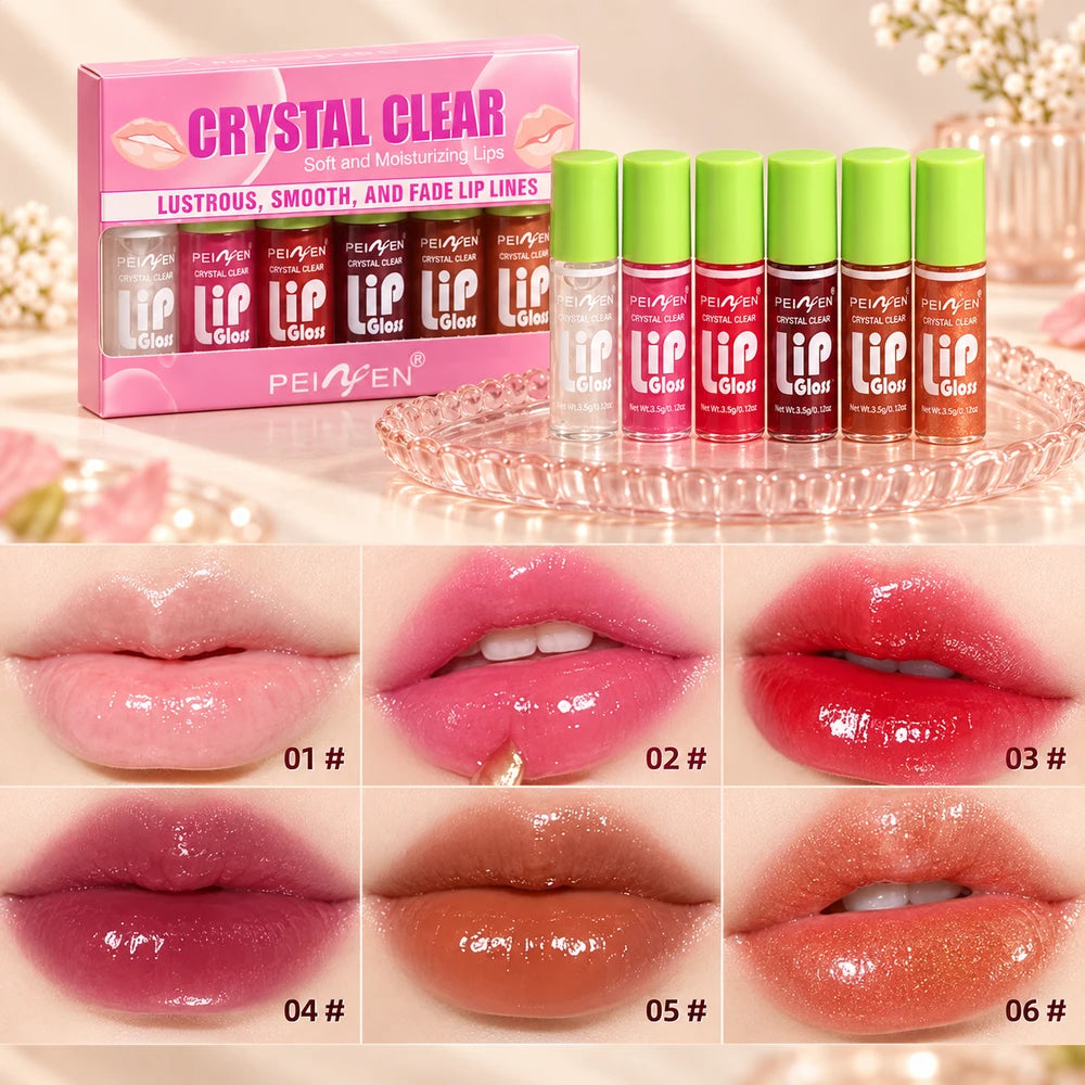 Glass Mirror Lip Gloss Set