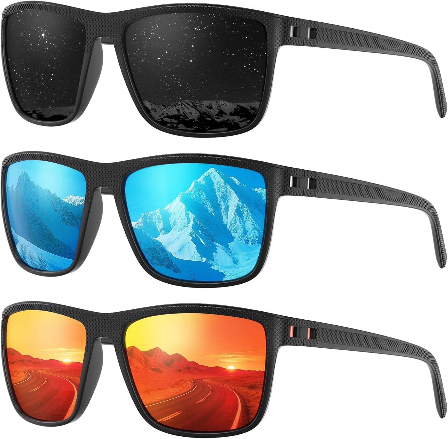 Fanshen Polarized Sports Sunglasses for Men, UV Protection Lightweight Sun Glasses for Driving Fishing Golf Cycling