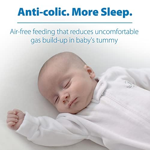 Natural Flow Anti-Colic Options+ Narrow Baby Bottle 4 oz/120 mL, with Level 1 Slow Flow Nipple