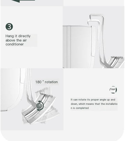 3 In 1 Adjustable Air Conditioner Deflector Universal Retractable Anti Direct Blowing Retractable