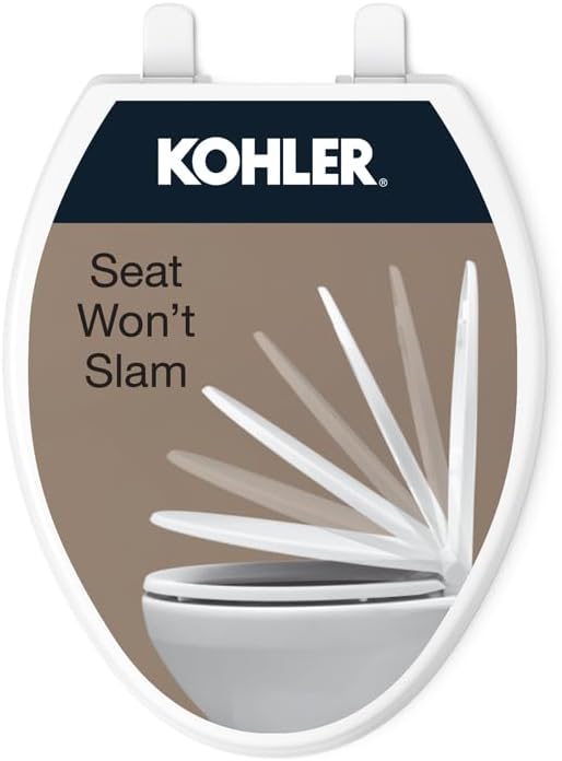 Slow Close Toilet Seat Elongated Toilet Seat Grip Tight Bumpers Quick-Attach Hardware