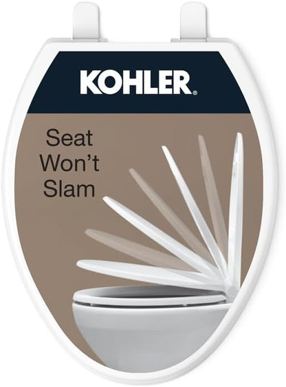 Slow Close Toilet Seat Elongated Toilet Seat Grip Tight Bumpers Quick-Attach Hardware