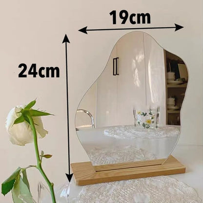 Aesthetic Room Decor Desk Mirror Decorative Locker and Table Frameless Cloud-Shaped