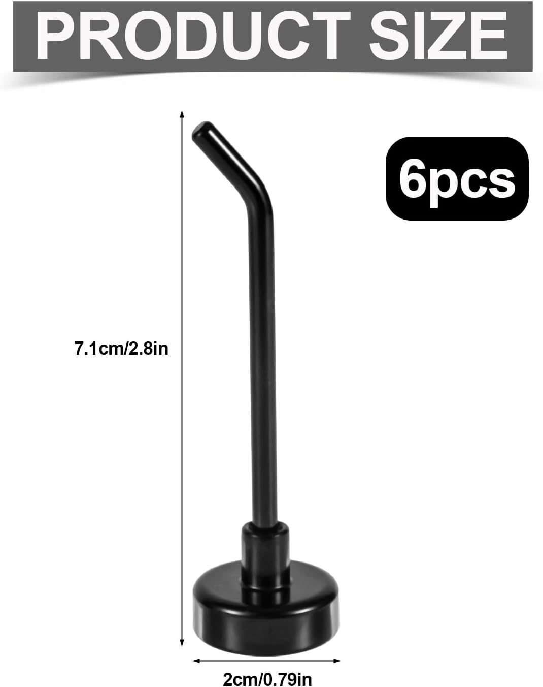 6pcs Large Magnetic Hooks 2.2lb 2.8 Inch Long Heavy Duty Magnet Hooks Strong Magnetic Cruise Hangers