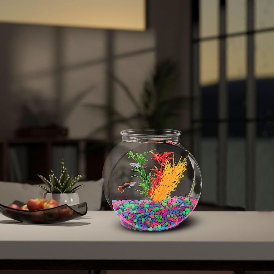 1-Gallon Fish Bowl Impact-Resistant Plastic Ideal for parties, wedding receptions, and party drinks.