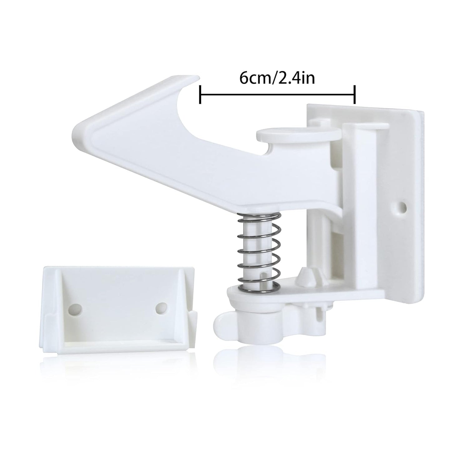 10 Pack Cabinet Locks for Babies Child Safety Latches 3.5 Inches Longer Baby Proofing Cabinets Drawer Lock with Adhesive