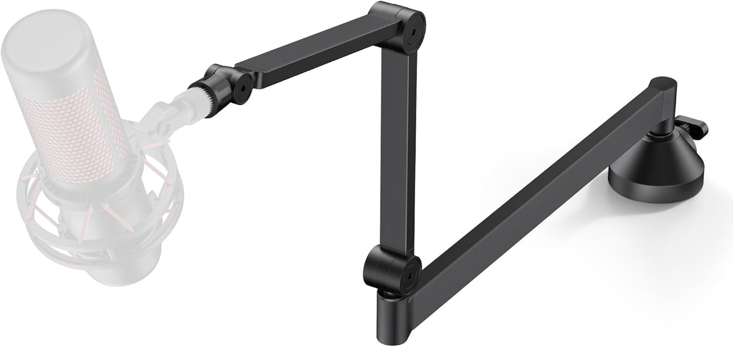360° Rotatable Microphone Arm Stand Foldable Desk Mic Boom Arm with 3/8" to 5/8" Adapter