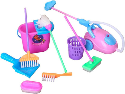 Miniature Mop Dust Pan Brush Broom Plastic Bucket Doll Housework Cleaning Supplies