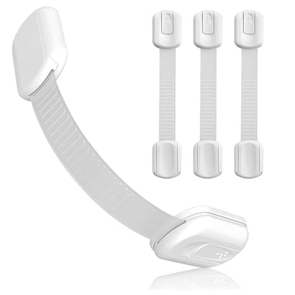 Child Proof Cabinet Locks (4 Packs), Baby Toddlers Locks for Drawers Refrigerator Safety Latches for Kids Pets, Durable Safe ABS Material Strong