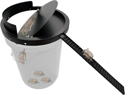 Mouse Trap Metal 5 Gallon Bucket lid Strong Metal Material That Cannot be Bitten auto Reset Repeat Catch