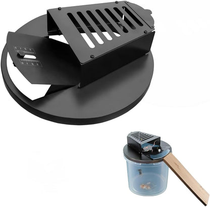 5 Gallon Bucket Mouse Trap Lid Heavy-Duty Metal Flip-Top (Bite-Proof) Auto Reset Repeat Catch