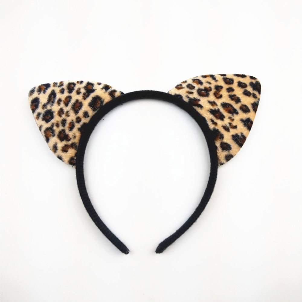 4 Pack Cloth Headband Tiger Leopard Cat Ear Headband Animal Cartoon Hair Hoop Accessories