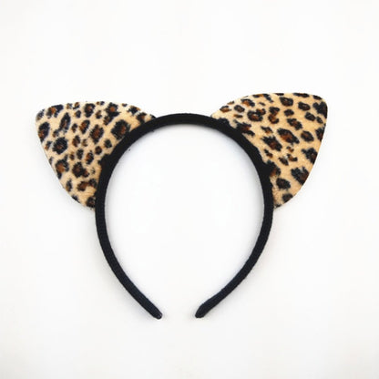 4 Pack Cloth Headband Tiger Leopard Cat Ear Headband Animal Cartoon Hair Hoop Accessories