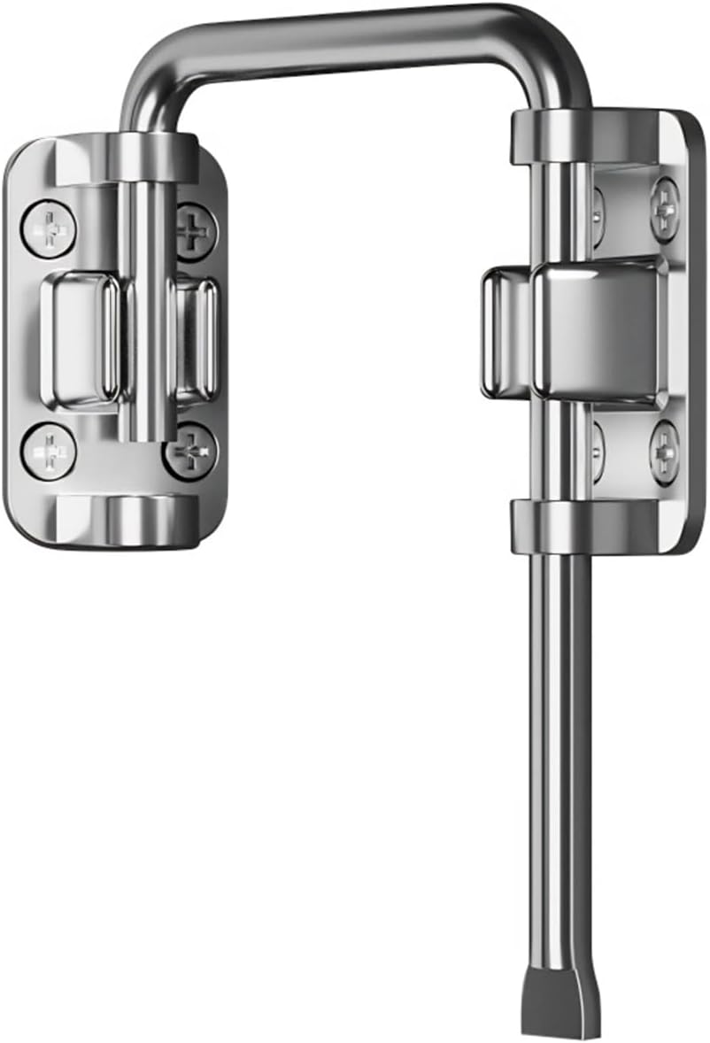 Patio Sliding Door Loop Lock 2-3/8 Inch U-Shaped Latch Hook Lock for Window Barn Garden Fence