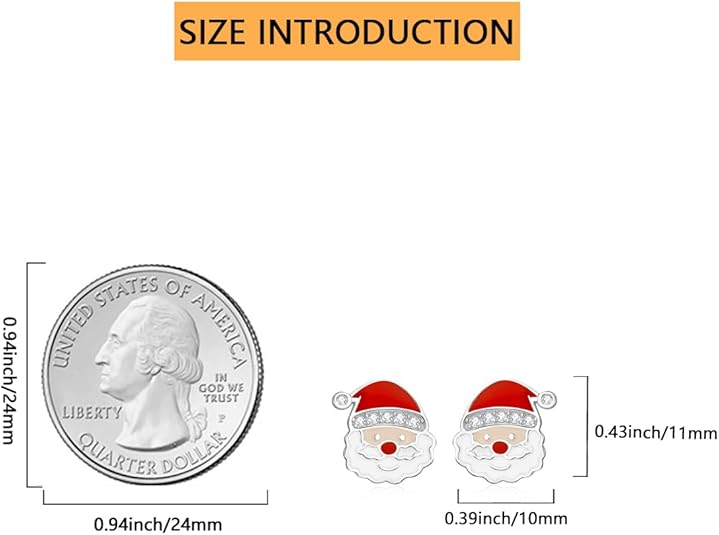 Christmas Tree Earrings for Women Sterling Silver Hypoallergenic Winter Party Christmas Stud Earrings