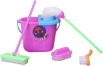 Miniature Mop Dust Pan Brush Broom Plastic Bucket Doll Housework Cleaning Supplies
