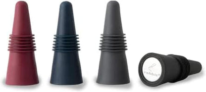 Bottle Stoppers Set of 4 Multicolor Wine Bottle Caps to Preserve Freshness Stylish and Durable