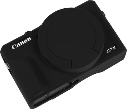 Easy Hood Case for Powershot G7 X Mark III Digital Camera Soft Silicone Protective Cover with Removable Lens Cover