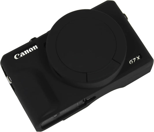 Easy Hood Case for Powershot G7 X Mark III Digital Camera Soft Silicone Protective Cover with Removable Lens Cover