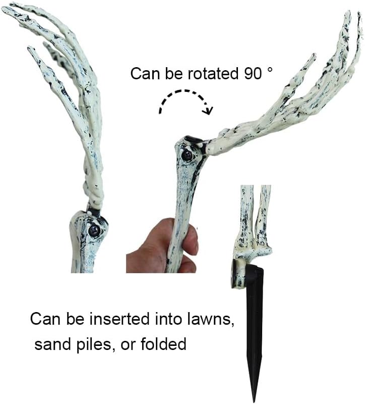 Skeleton Stakes Zombie Ghost Arm Stake Severed Plastic Skeleton Hands Yard Signs for Lawn Stakes Garden
