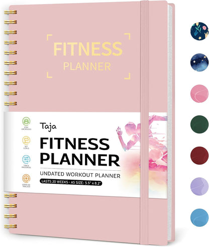 Fitness Workout Journal for Women & Men A5(5.5" x 8.2") Workout Log Book Planner for Tracking Progress