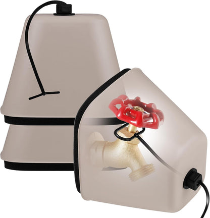 Faucet Covers for Winter 2 Pack Spigot Covers Winter Insulated Outside Dual-Layer Freeze Protection